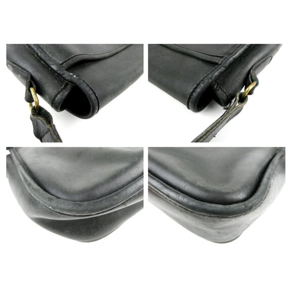Coach Vintage Leatherware Black Turnlock Flap Leather Shoulder Bag Crossbody 900 - Picture 5 of 16